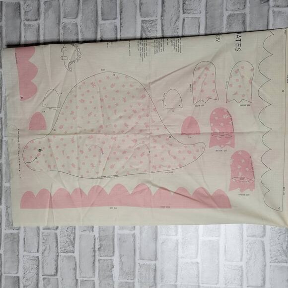 Vintage DIY Dinosaur Stuffed Animal Fabric Panel - Picture 2 of 4